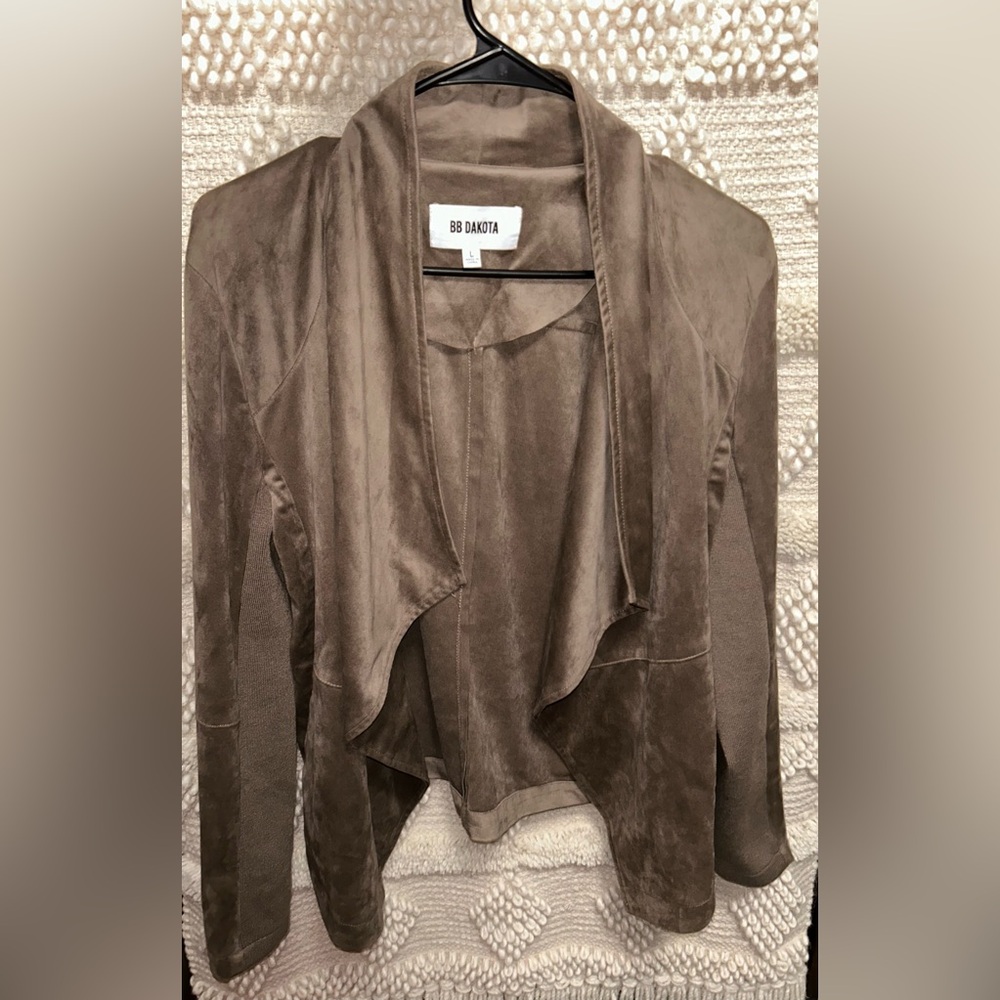 Bb Dakota Suede Drape Jacket - image 1